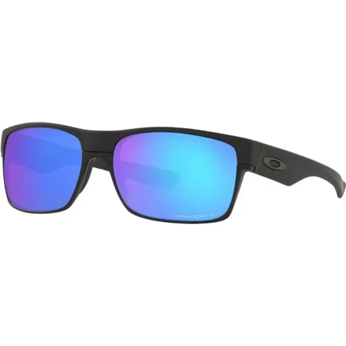 Twoface Sonnenbrille Schwarz Quadratisch Polarisiert Blau - Oakley - Modalova
