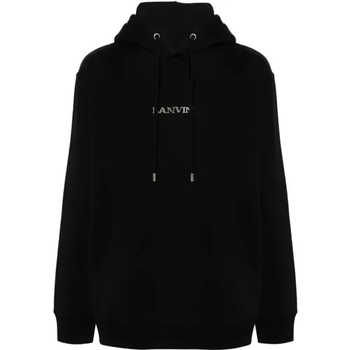 Logo Sweatshirt with Hood , male, Sizes: S, M, L - Lanvin - Modalova
