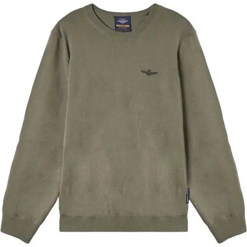 Militär Pullover Klassisches Besticktes Design , Herren, Größe: 2XL - aeronautica militare - Modalova