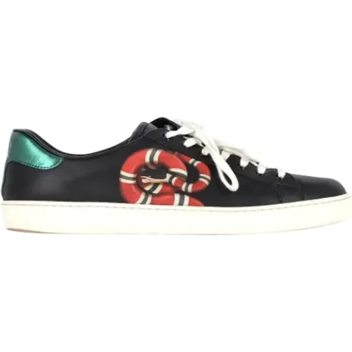 Pre-owned Sneakers, male, , Size: 10 1/2 US Pre-owned Leather sneakers - Gucci Vintage - Modalova