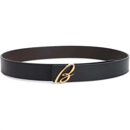 Black Leather Belt Elegant Style , male, Sizes: 105 CM - Brioni - Modalova