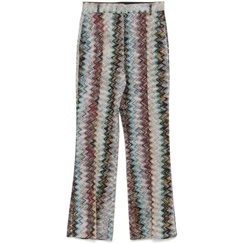 Wide Trousers, female, , Size: 2XS Multicolour Stylish Trousers - Missoni - Modalova