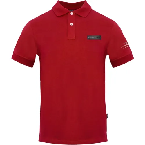 Solid Cotton Polo Shirt , male, Sizes: L, S, XL, 2XL, M - Plein Sport - Modalova