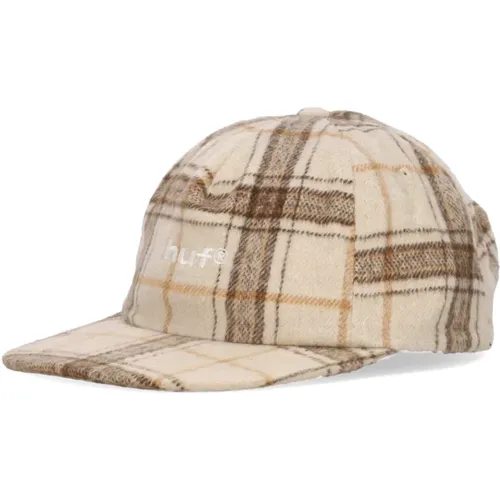 Caps, male, , Size: ONE SIZE Plaid Flannel A-Frame Cap Oatmeal - HUF - Modalova