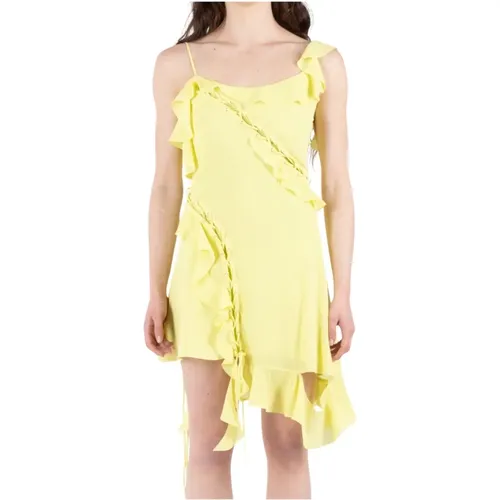 Gerüschtes Kleid mit Drapiertem Ausschnitt , Damen, Größe: XS - Acne Studios - Modalova