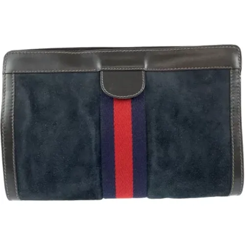 Pre-owned Clutches, male, , Size: ONE SIZE Pre-owned Leather clutches - Gucci Vintage - Modalova