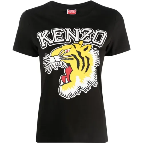 Tiger Varsity T-shirt Multicolour , female, Sizes: L, XS, S, M - Kenzo - Modalova