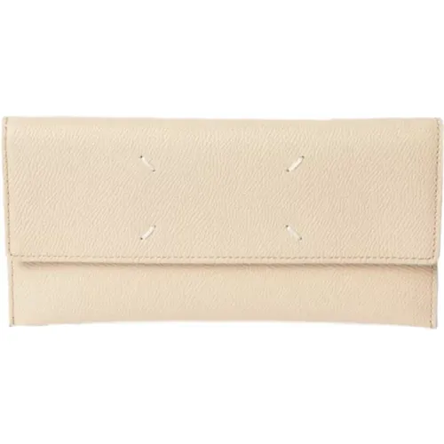 Stylish Leather Wallet with Hand Strap , female, Sizes: ONE SIZE - Maison Margiela - Modalova