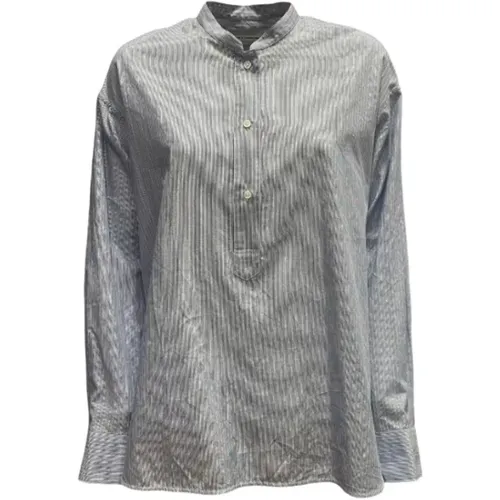 Shirts, female, , Size: S Striped Blouse with Stand Collar - Lis Lareida - Modalova