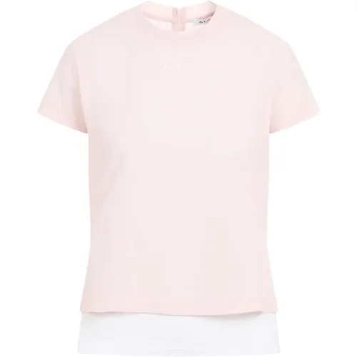 Rose Clair Tshirt Body , female, Sizes: M, S, XS - Alaïa - Modalova