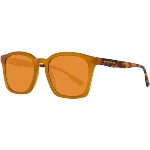 Sunglasses, male, , Size: ONE SIZE Square Sunglasses with Brown Gradient - Scotch & Soda - Modalova