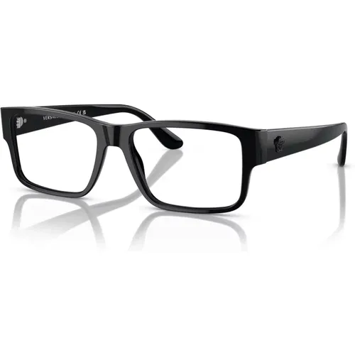 Schwarze Brillengestelle , unisex, Größe: 57 MM - Versace - Modalova