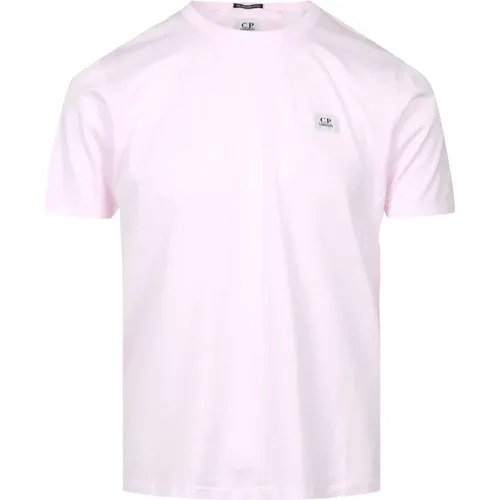 Logo-Print Crew-Neck T-Shirt , Herren, Größe: S - C.P. Company - Modalova