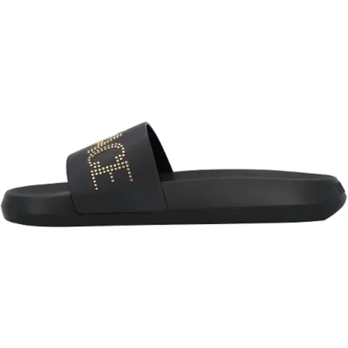 Sliders, male, , Size: 10 US Rubber sandals - Versace - Modalova