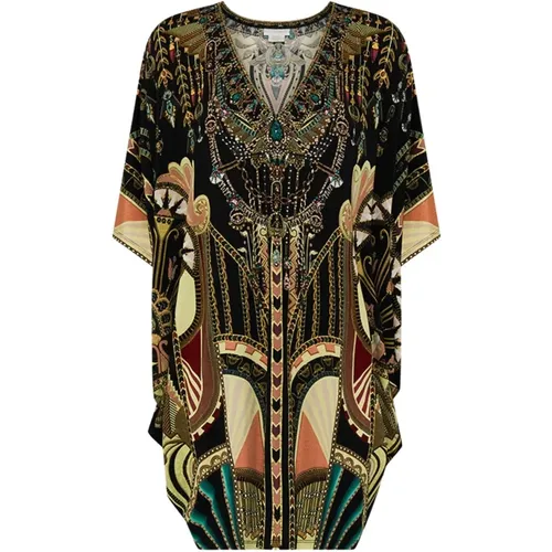 Nefertari Bat Sleeve Dress , female, Sizes: ONE SIZE - Camilla - Modalova