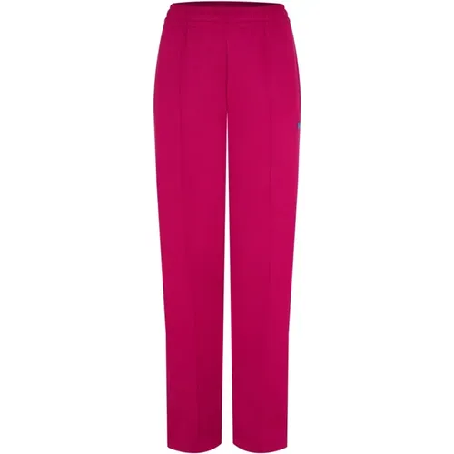 Sweatpants, female, , Size: M Fuchsia Face Track Pants - Acne Studios - Modalova