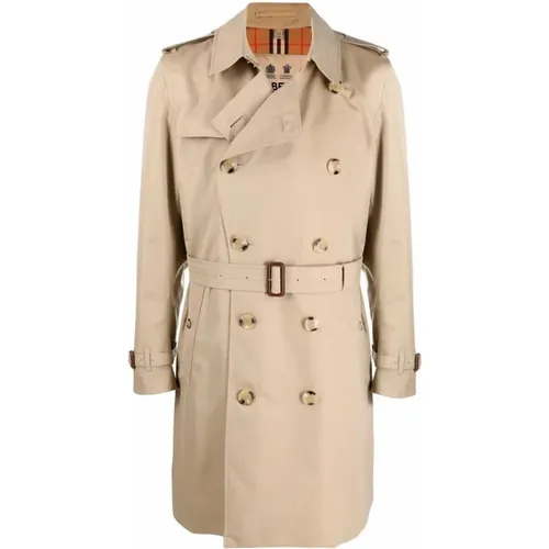 Cotton Gabardine Trench Coat , male, Sizes: XL, L - Burberry - Modalova