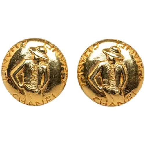 Pre-owned Jewellery, female, , Size: ONE SIZE Pre-owned Metal earrings - Chanel Vintage - Modalova