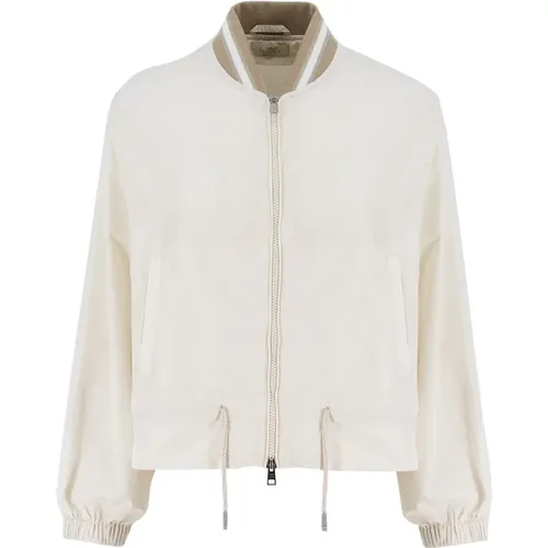 Sporty Bomber Jacket with Refined Details , female, Sizes: S - Panicale - Modalova