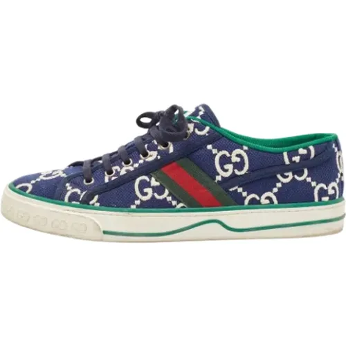 Pre-owned Sneakers, male, , Size: 10 1/2 US Pre-owned Canvas sneakers - Gucci Vintage - Modalova