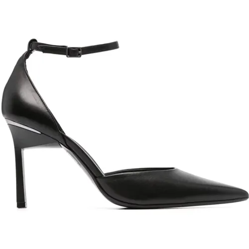 Elegante Schwarze Pump Strap Absätze , Damen, Größe: 38 EU - Calvin Klein - Modalova