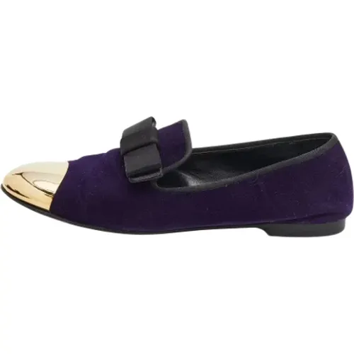 Pre-owned Flats, female, , Size: 9 US Pre-owned Velvet flats - Giuseppe Zanotti Pre-owned - Modalova