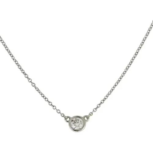 Pre-owned Jewellery, female, , Size: ONE SIZE Pre-owned Platinum necklaces - Tiffany & Co. Pre-owned - Modalova