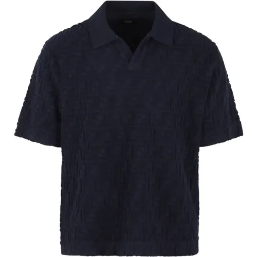 Embossed FF Terry Polo Shirt , male, Sizes: M - Fendi - Modalova