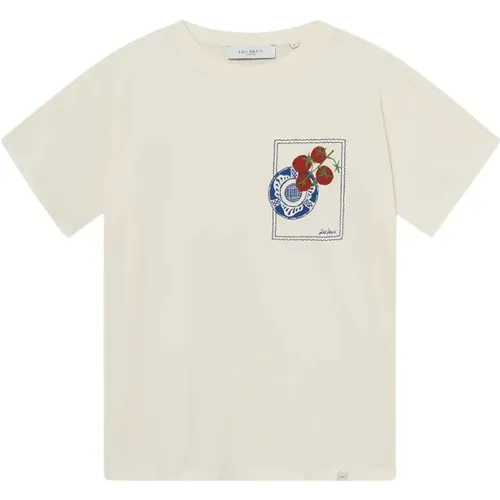 Bequemes Baumwoll-T-Shirt mit Druck , Herren, Größe: M - Les Deux - Modalova