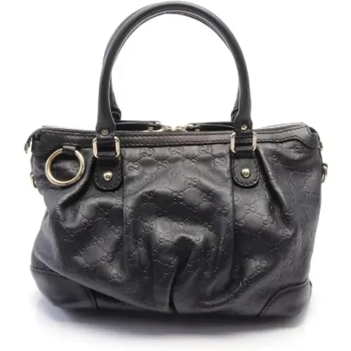 Pre-owned Tote Bags, female, , Size: ONE SIZE Pre-owned Leather handbags - Gucci Vintage - Modalova