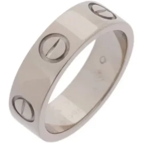 Pre-owned Jewellery, female, , Size: ONE SIZE Pre-owned White Gold rings - Cartier Vintage - Modalova