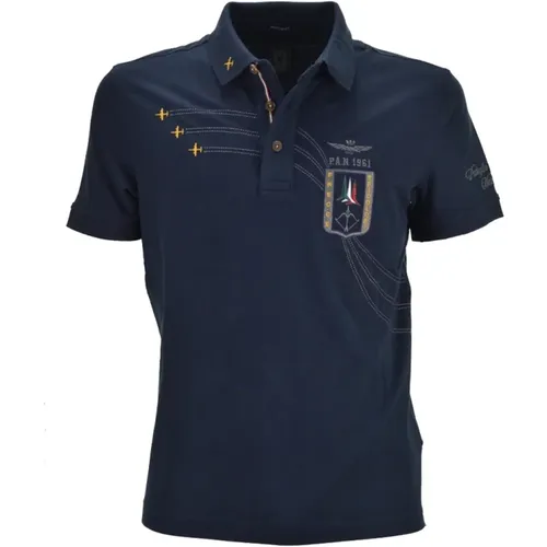 Blau Tricolor Polo Shirt - aeronautica militare - Modalova