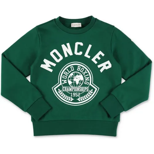 Grüner Baumwoll-Sweatshirt für Jungen - Moncler - Modalova
