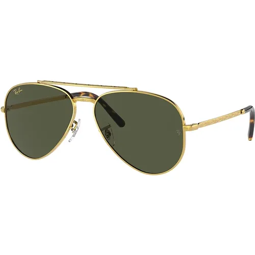 New Aviator Sunglasses Green Lens , unisex, Sizes: 58 MM - Ray-Ban - Modalova