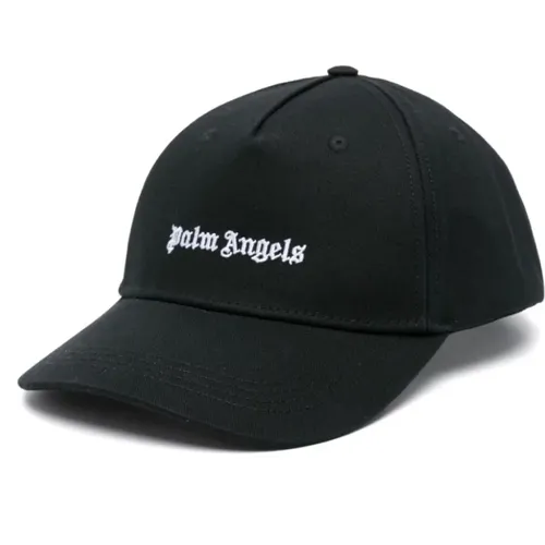 Embroidered Logo Curved Peak Hat , male, Sizes: ONE SIZE - Palm Angels - Modalova