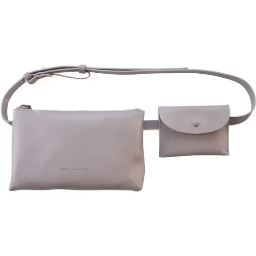 Leather waist bag with purse , female, Sizes: ONE SIZE - Cortana - Modalova