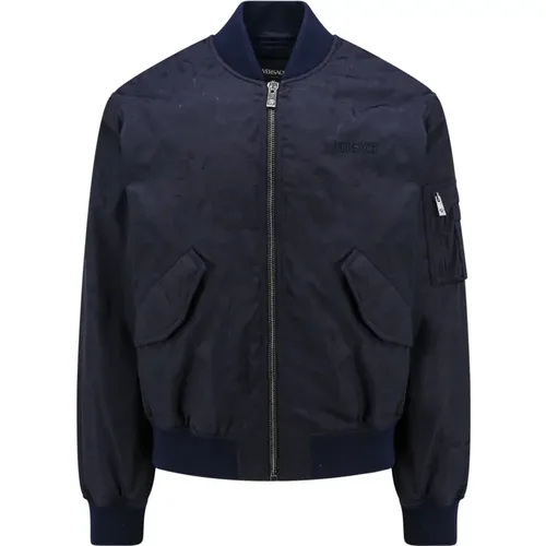 Barocco Techno Jacquard Jacket , male, Sizes: XL, M - Versace - Modalova