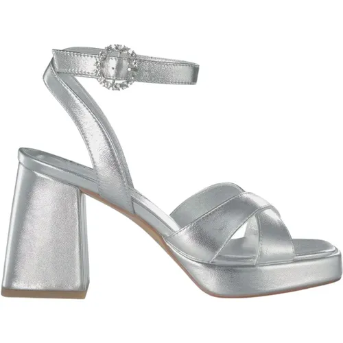 Crossed Strap Block Heel Sandal , female, Sizes: 4 UK, 7 UK, 5 UK, 6 UK, 3 UK - Alma en Pena - Modalova