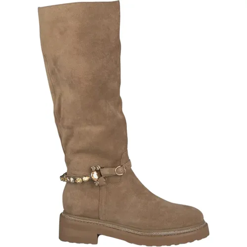 Round Toe Leather Ankle Boots , female, Sizes: 4 UK, 5 UK, 3 UK, 6 UK, 8 UK, 7 UK - Alma en Pena - Modalova