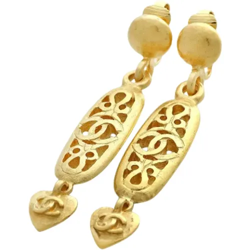 Pre-owned Metal earrings , female, Sizes: ONE SIZE - Chanel Vintage - Modalova