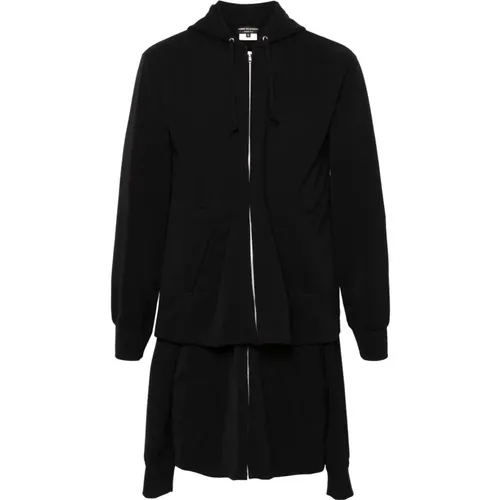 Zip-throughs, male, , Size: M Hooded Sweater Double Layer Jersey - Comme des Garçons - Modalova