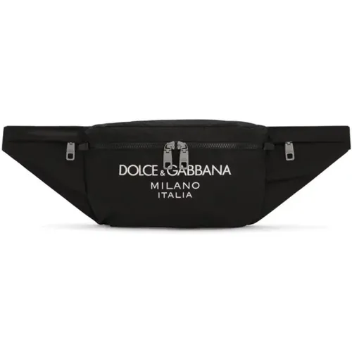 Logo-Print Belt Bag , male, Sizes: ONE SIZE - Dolce & Gabbana - Modalova