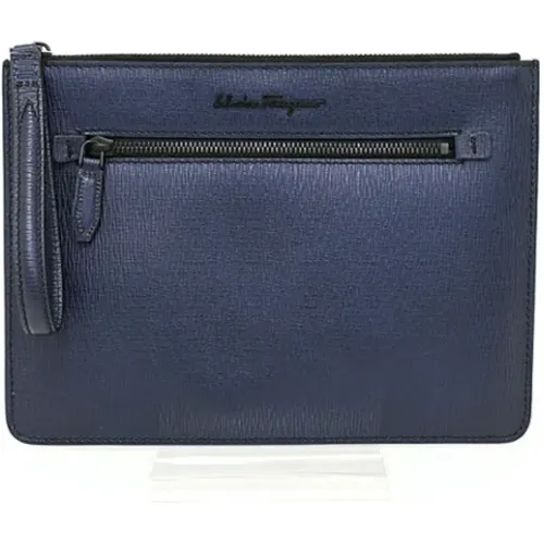 Pre-owned Clutches, female, , Size: ONE SIZE Pre-owned Leather clutches - Salvatore Ferragamo Pre-owned - Modalova