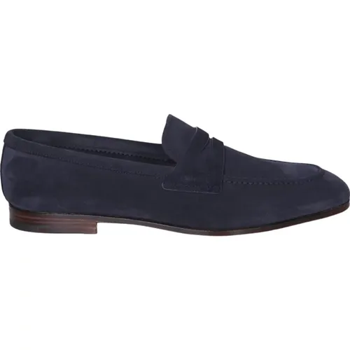 Loafers, male, , Size: 9 US Suede Leather Loafer Almond Toe Slip-On - Church's - Modalova