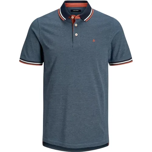 Casual Polo Shirt mit V-Ausschnitt , Herren, Größe: XL - jack & jones - Modalova