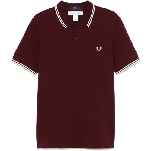 Polo Shirts, male, , Size: XL Bordeaux Polo Shirt with Logo Embroidery - Comme des Garçons - Modalova