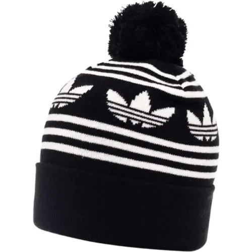 Beanies, female, , Size: ONE SIZE Patterned Beanie Hat BlackWhite - Adidas - Modalova