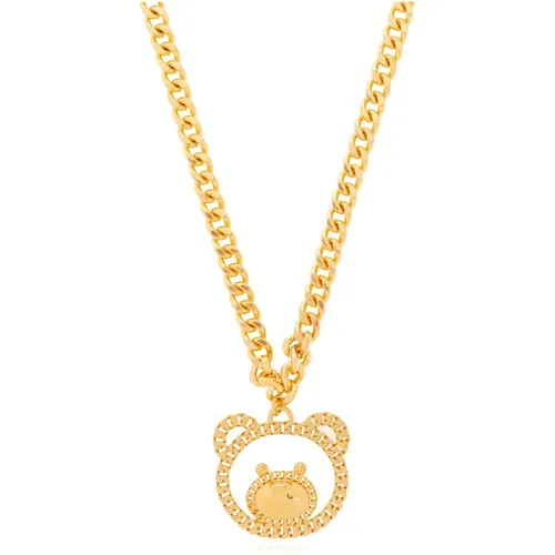 Necklaces, female, , Size: ONE SIZE Necklace with teddy bear pendant - Moschino - Modalova