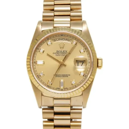 Pre-owned Gold watches , male, Sizes: ONE SIZE - Rolex Vintage - Modalova