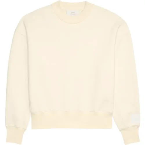 Cotton Ivory Sweatshirt , male, Sizes: L, XL, M - Ami Paris - Modalova